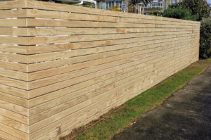 horizontal board fence