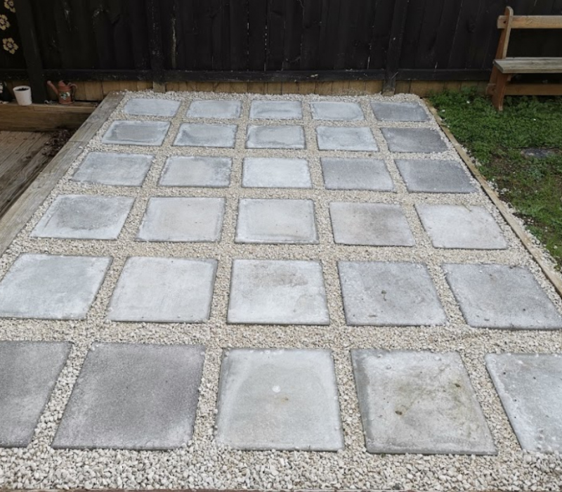 landscaping concrete slab